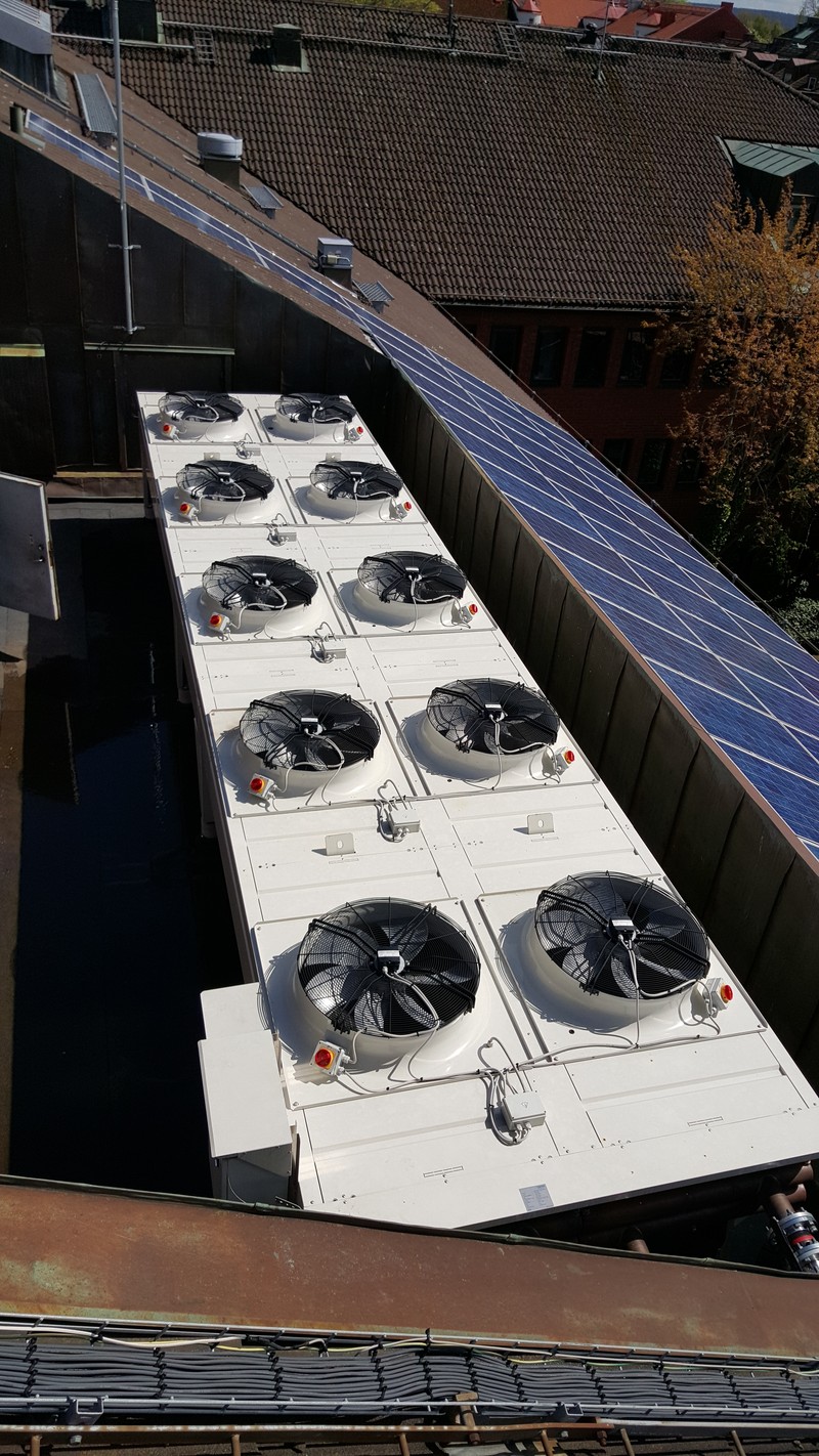 View from the roof of a bespoke industrial refrigeration plant